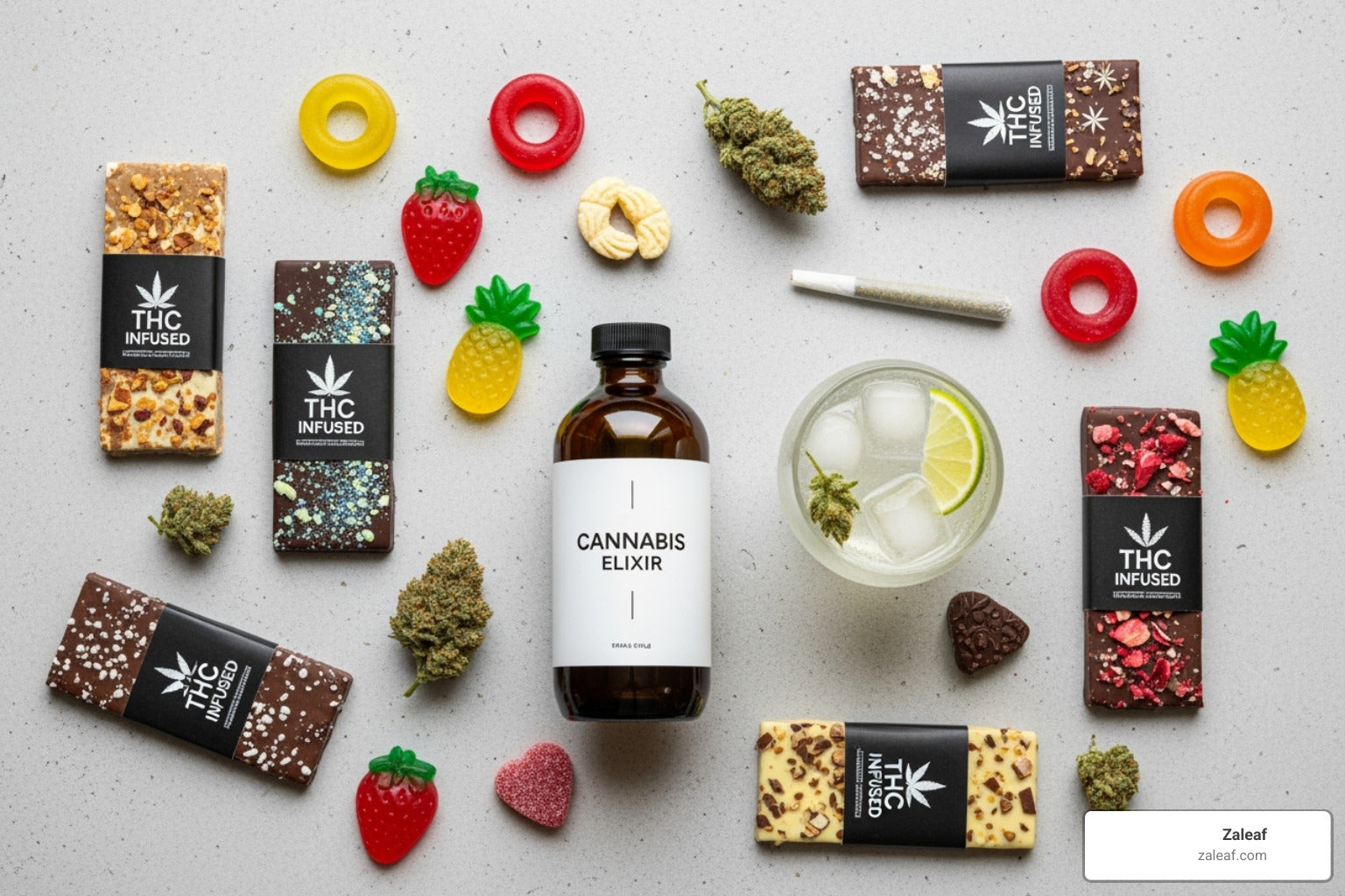 The Shape of Your High: Common Forms of Cannabis Edibles