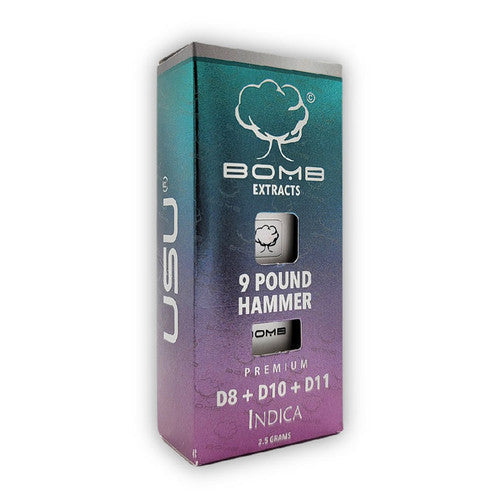 BOMB EXTRACTS (D8, D10, D11) DISPOSABLE VAPE 9 POUND HAMMER - INDICA - Image 2
