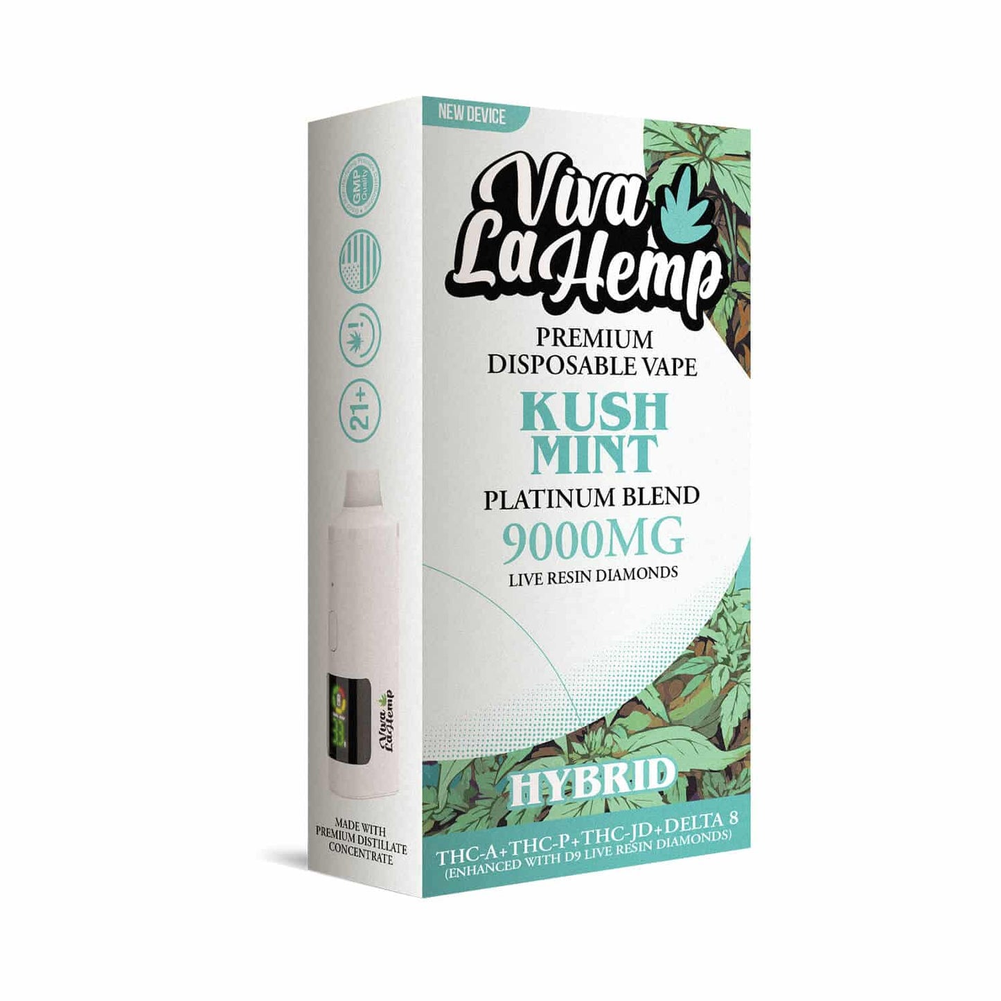 Platinum Blend – Disposable Vape 9ML Kush Mint – Hybrid