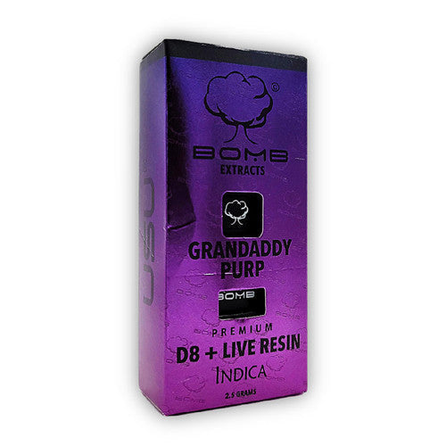 BOMB EXTRACTS (D8 + LIVE RESIN) DISPOSABLE VAPE GRANDADDY PURP - INDICA - Image 2