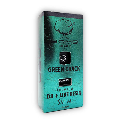 BOMB EXTRACTS (D8 + LIVE RESIN) DISPOSABLE VAPE GREEN CRACK - SATIVA - Image 2