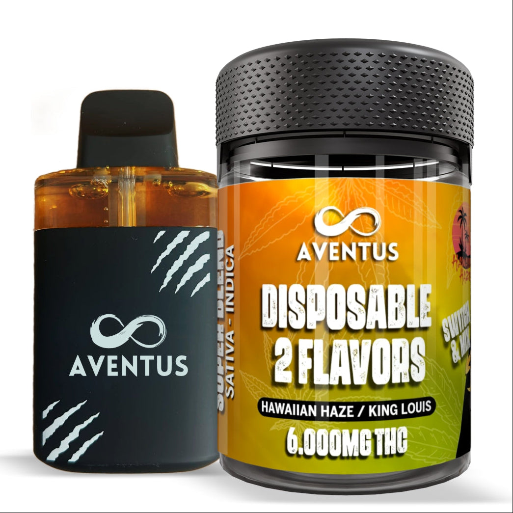 Dual Chamber Disposable Vape 6G. Delta 9 - HAWAIIAN HAZE - KING LOUIS