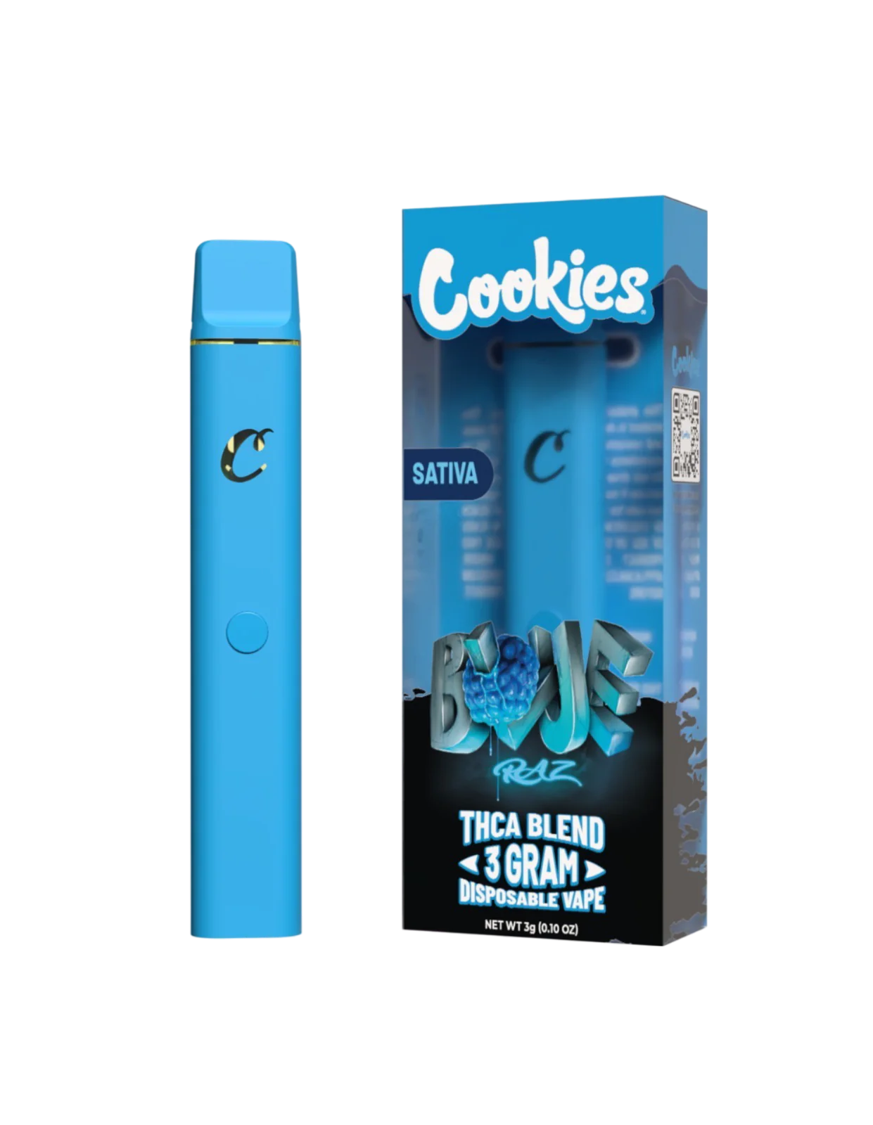 Cookies THC-A Blend Disposable vape 3G Blue Raz Sativa