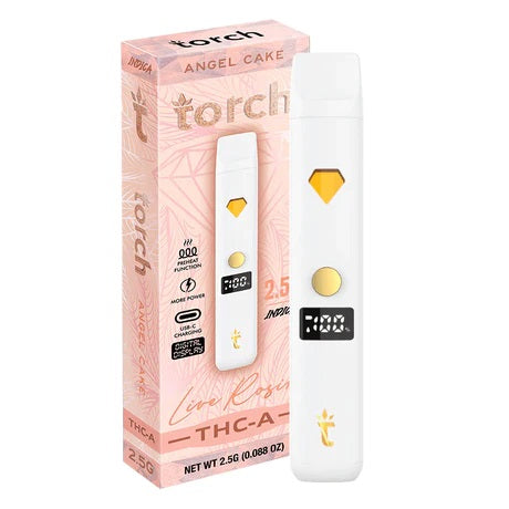 Live Rosin Angel Cake Indica Torch THC-A Disposable Vape Pen 2.5g - Image 2