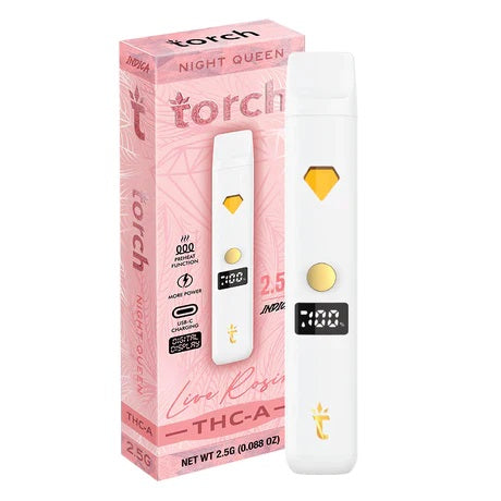 Live Rosin Night Queen Indica Torch THC-A Disposable Vape Pen 2.5g - Image 2