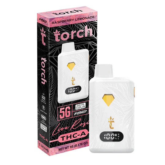 Live Rosin RASPBERRY LEMONADE HYBRID Torch THC-A Disposable Vape 5g - Image 2
