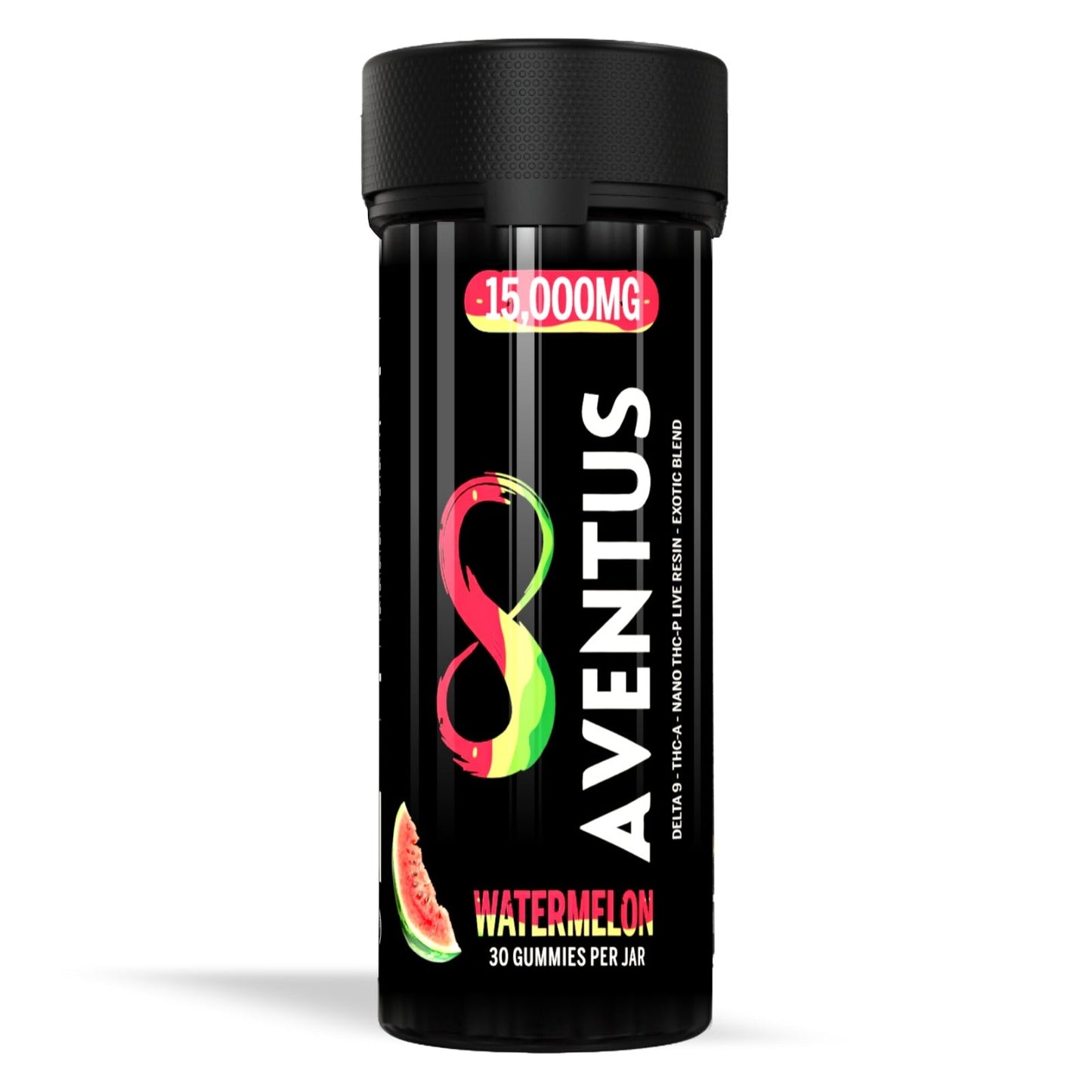 Aventus8 Exotic Blend Gummies – Watermelon (15000mg, 30ct Jar)