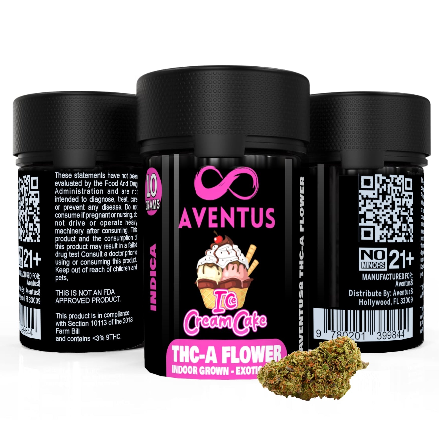 AVENTUS8 THC-A FLOWER Ice Cream Cake 10G - Image 2