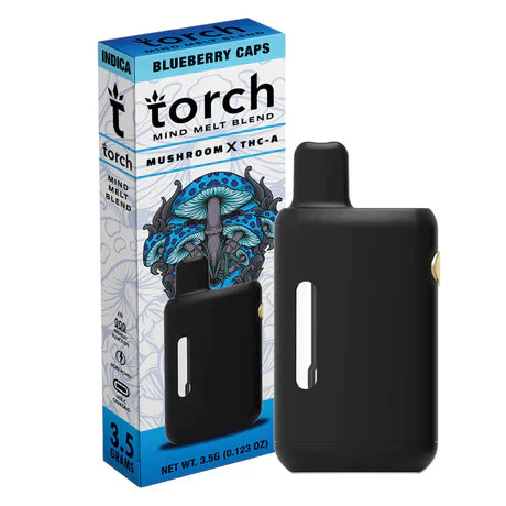 Mind Melt Mushroom Blueberry Caps Indica Torch THCA Disposable Vape Pe Z3PL Mind Melt Mushroom Blueberry Caps Indica Torch THCA Disposable Vape Pe Z3PL