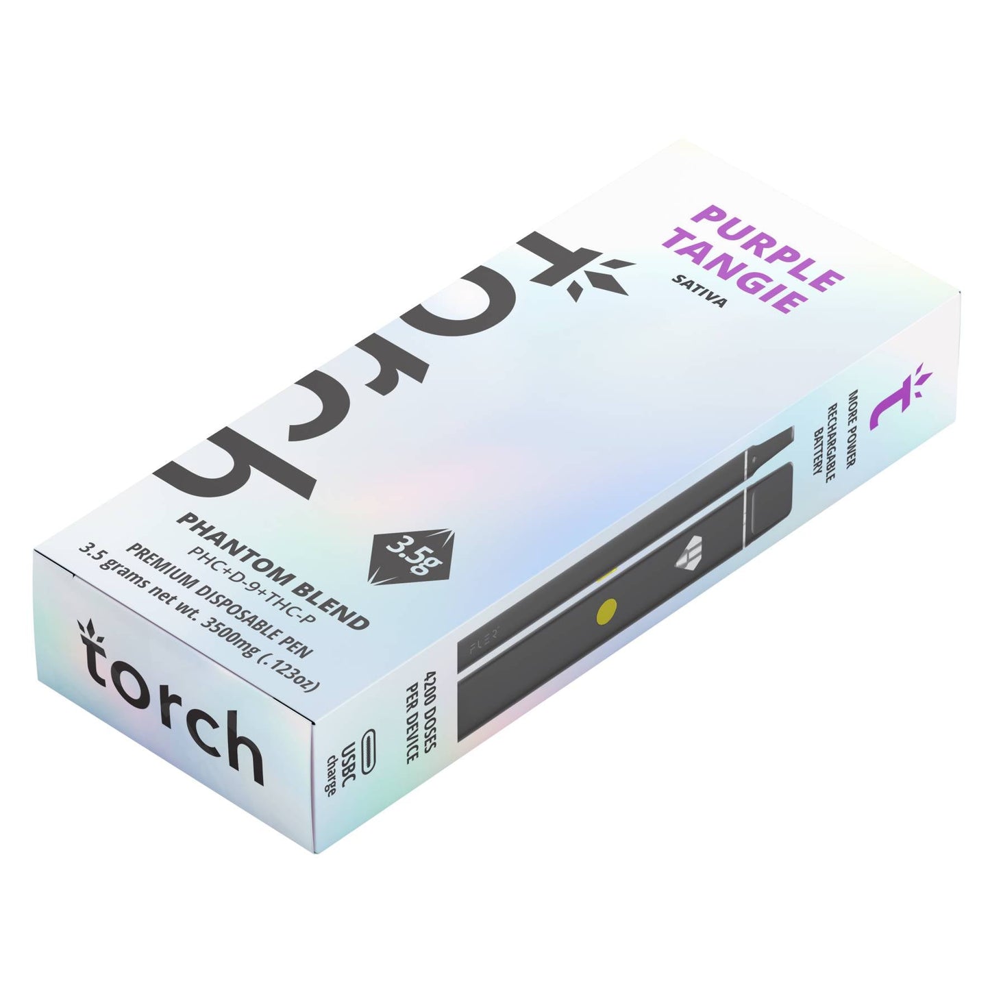 Torch Phantom Blend THC Disposables 3.5g - Purple Tangie (Sativa)