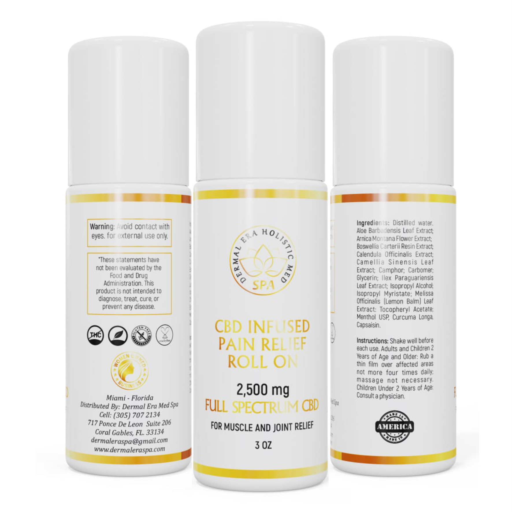 CBD INFUSED ROLL ON GEL FOR ACHES AND PAIN 2500mg FAST ACTING LONG LASTING - Image 2