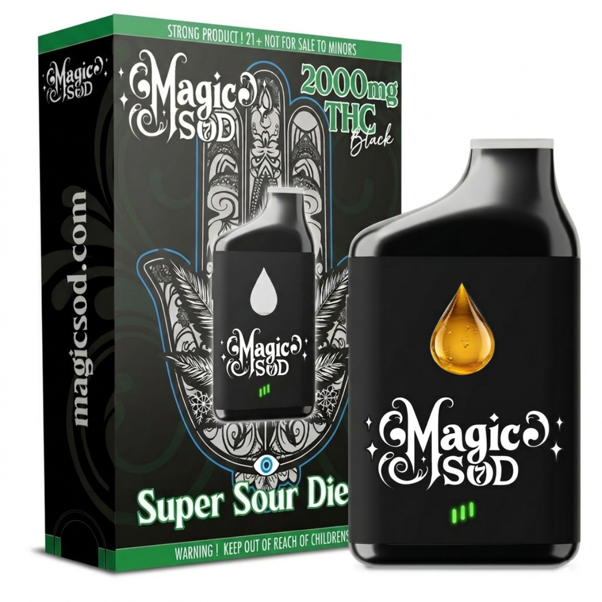 MAGICSOD Super Sour Diesel 2000mg THC Blend Disposable Vape - Sativa-d Z3PL MAGICSOD Super Sour Diesel 2000mg THC Blend Disposable Vape - Sativa-d Z3PL
