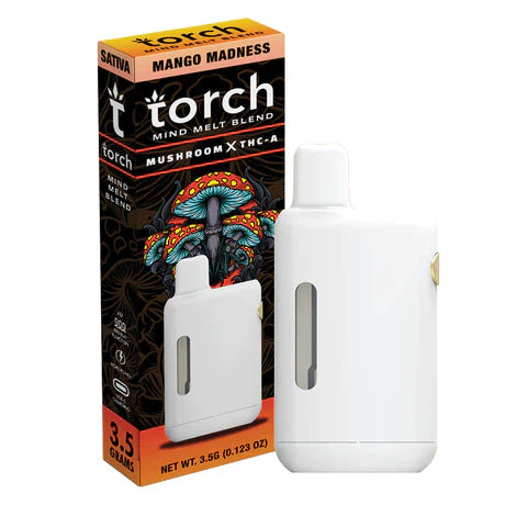 Mind Melt Mushroom Mango Madness Sativa Torch THCA Disposable Vape Pen 3.5g - Image 2