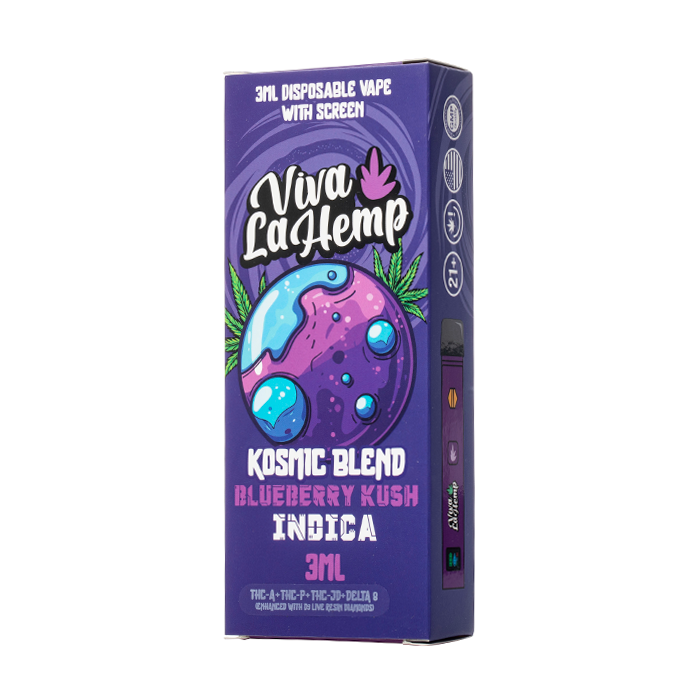 Viva La Hemp Kosmic Blend Disposable 3G Blueberry Kush (Indica) - Image 2