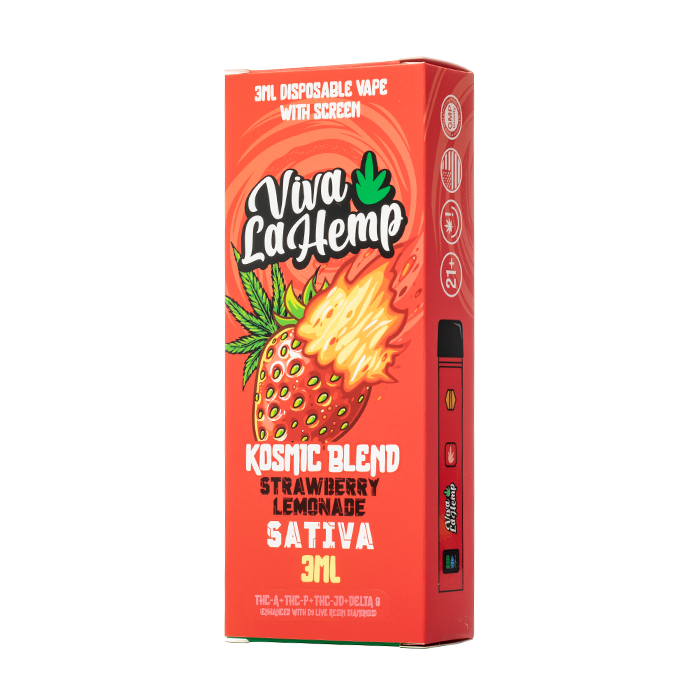 Viva La Hemp Kosmic Blend Disposable 3G Strawberry Lemonade (Sativa) - Image 2