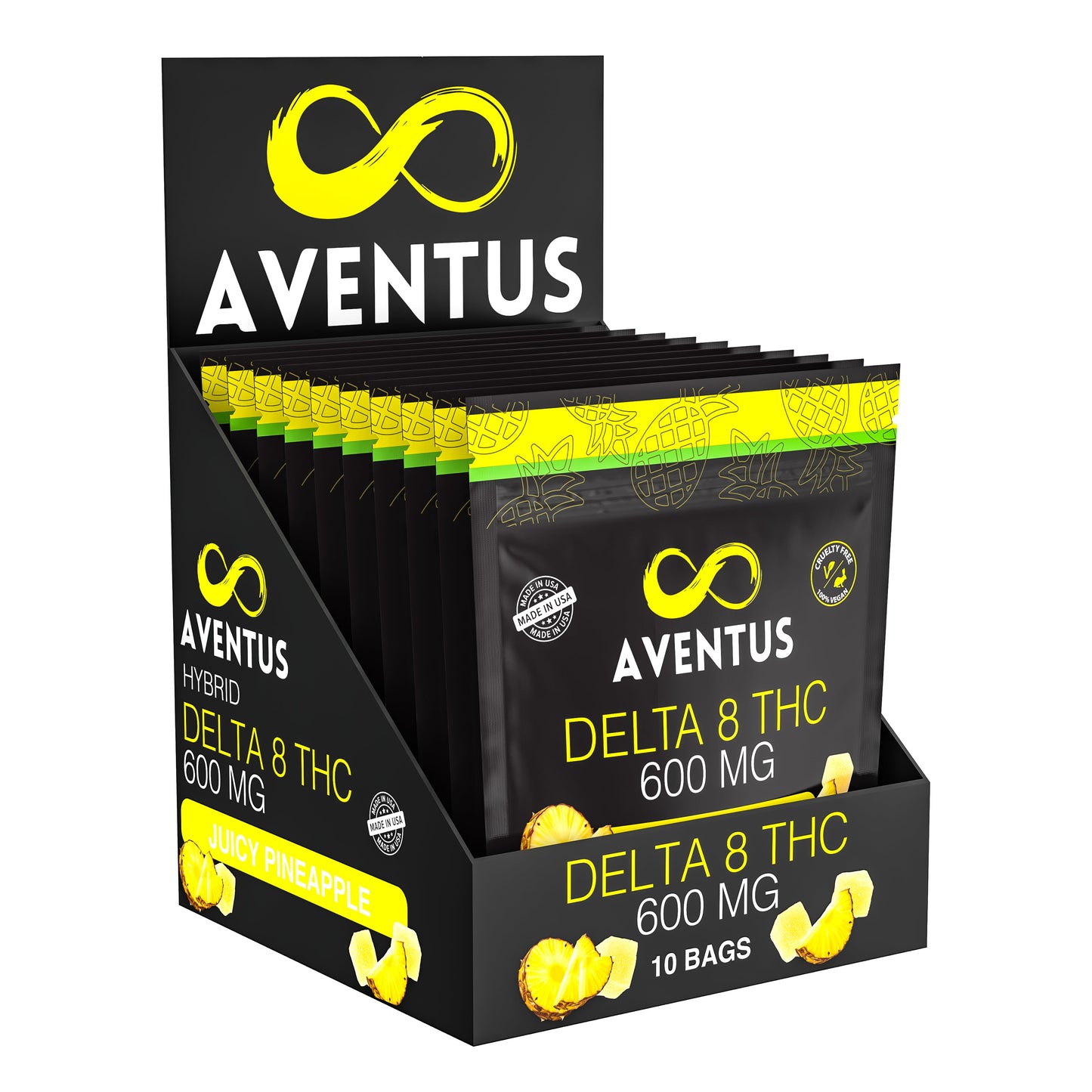 DELTA 8 THC INFUSED GUMMIE JUICY PINEAPPLE 600mg