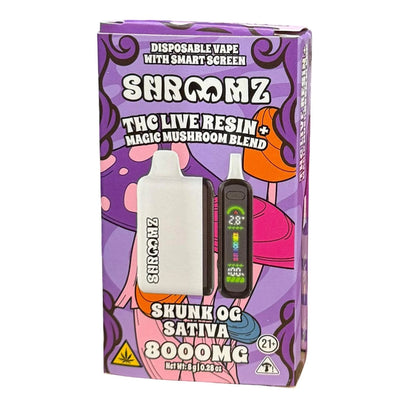 Shroomz Thc Live Resin + Magic Mushroom Blend Disposable – 8G Shunk Og - Sativa
