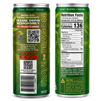 3dragon Sparkling Tropical Punch (Hemp-Derived Botanical Beverage)