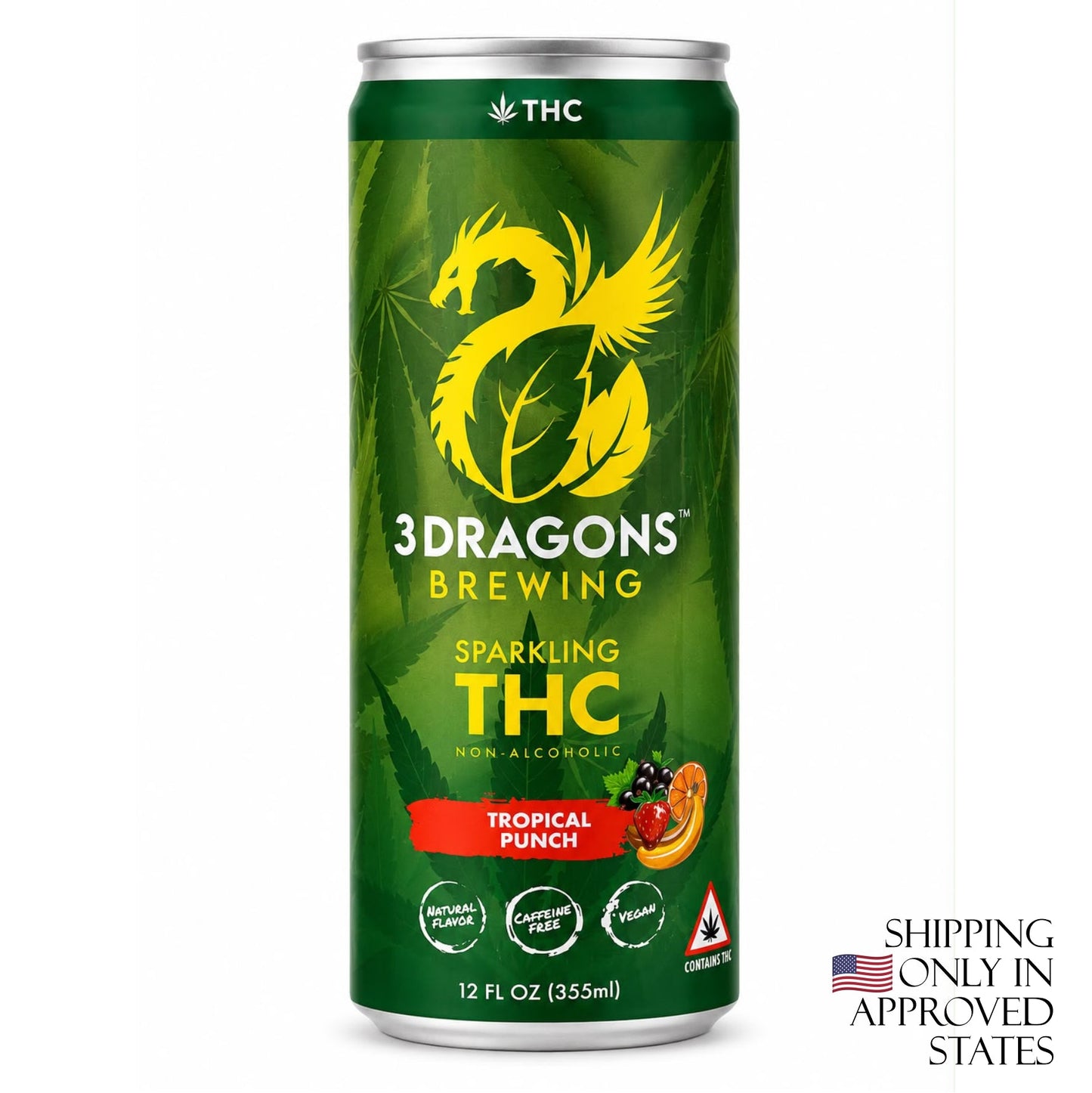 3dragon Sparkling Tropical Punch (Hemp-Derived Botanical Beverage)