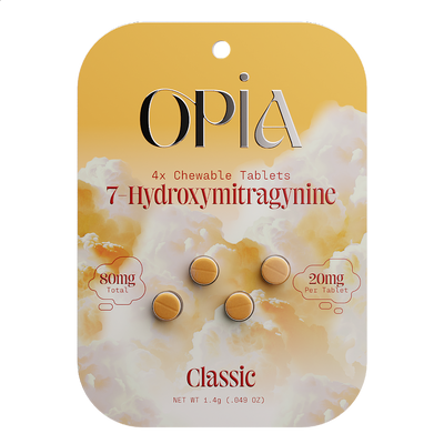 Opia 7 HYDROXYMITRAGYNINE Kratom -  Classic - 4 Tablets 80mg