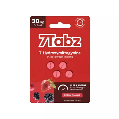 7Tabz 7OH Kratom Extract Tablets Berry 120mg – 4ct (30mg/tab)
