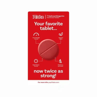 7Tabz 7OH Kratom Extract Tablets Berry 120mg – 4ct (30mg/tab)