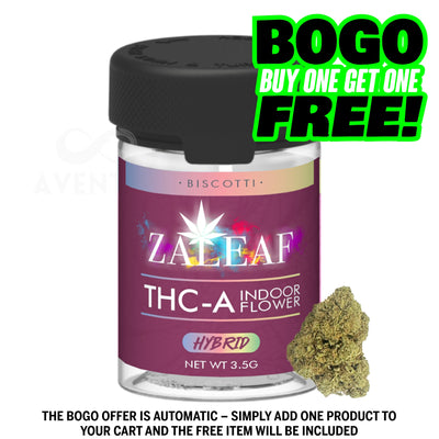 ZALEAF THC-A INFUSED FLOWER 3.5g BISCOTTI (HYBRID)