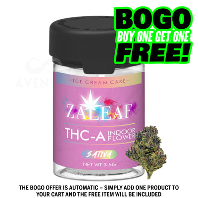 ZALEAF THC-A INFUSED FLOWER 3.5G ICE CREAM CAKE (SATIVA)