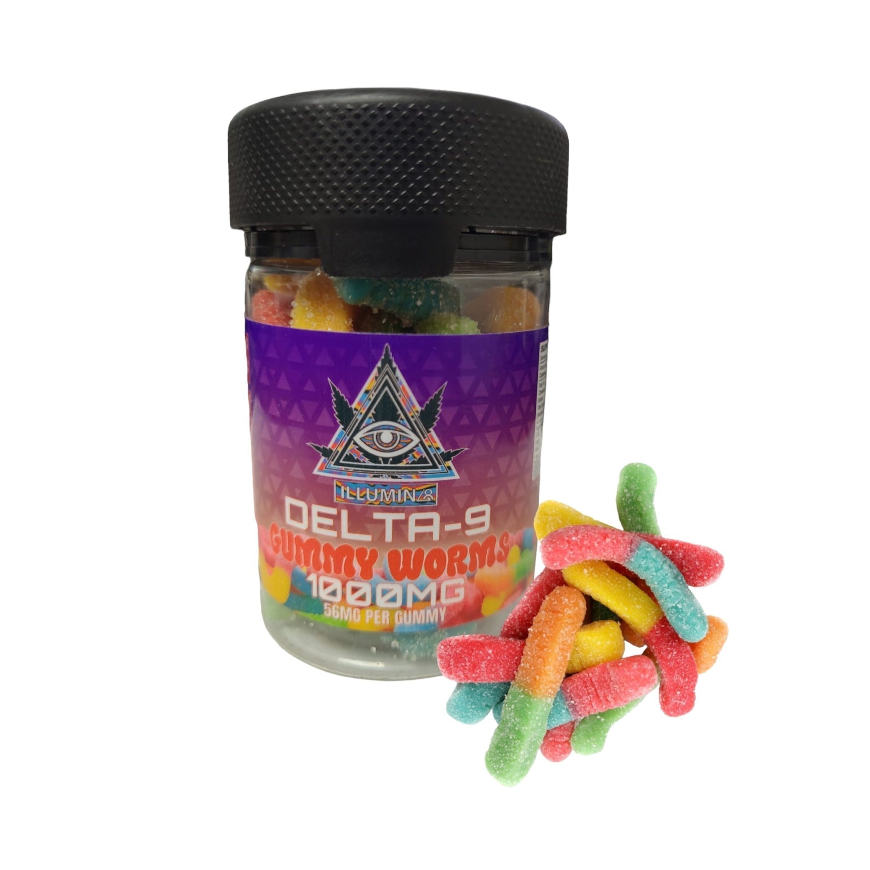 BOGO Delta-9 Gummy Worms, 1000mg