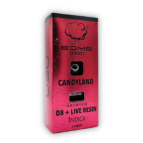 BOMB EXTRACTS (D8 + LIVE RESIN) DISPOSABLE VAPE CANDYLAND - INDICA