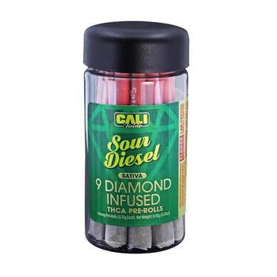 Cali Fields — Sour Diesel Diamond Infused THCA Pre-Rolls (Sativa)