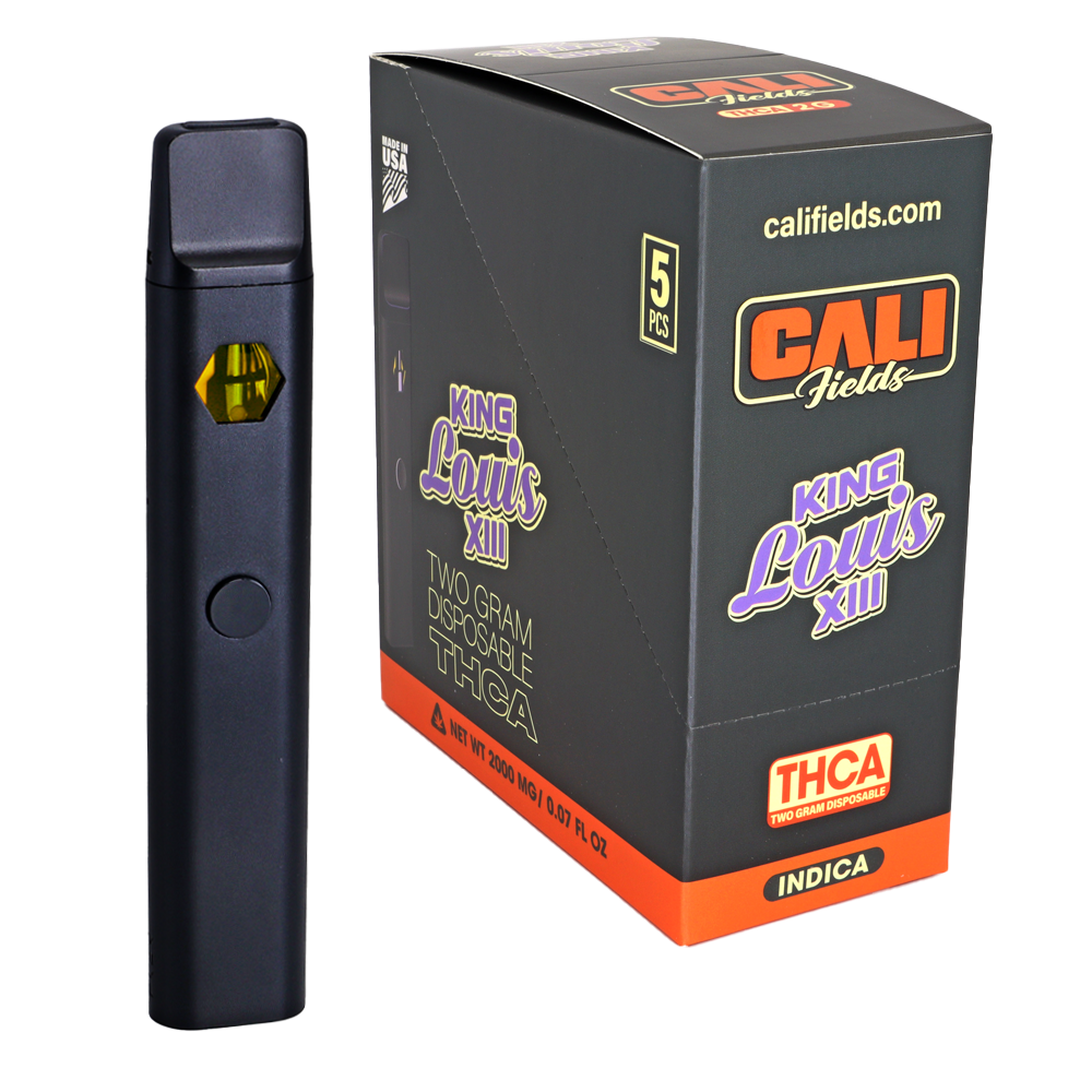 Cali Fields 2 Gram THC-A Disposable Vape King Louis XIII (Indica)