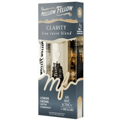 Mellow Fellow Clarity Blend - Live Resin 1ml Disposable Vape - Lemon Skunk (Sativa Dominant)