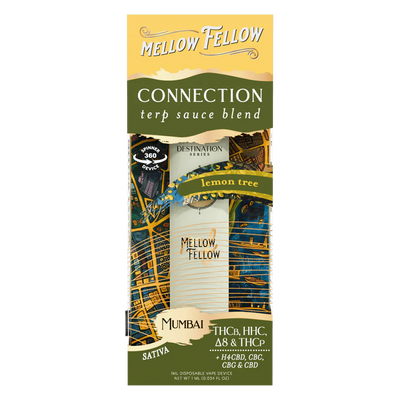 Mellow Fellow Connection Blend - Terp Sauce 1ml Disposable Spinner Vape - Lemon Tree (Sativa)