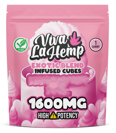 viva la hemp Exotic Blend Infused Cubes – 1600MG Pink Berries