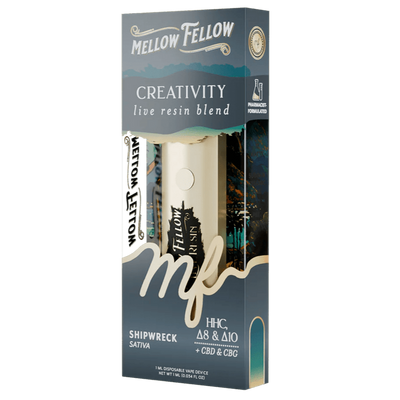 Mellow Fellow Creativity Blend - Live Resin 1ml Disposable Vape - Shipwreck (Sativa)