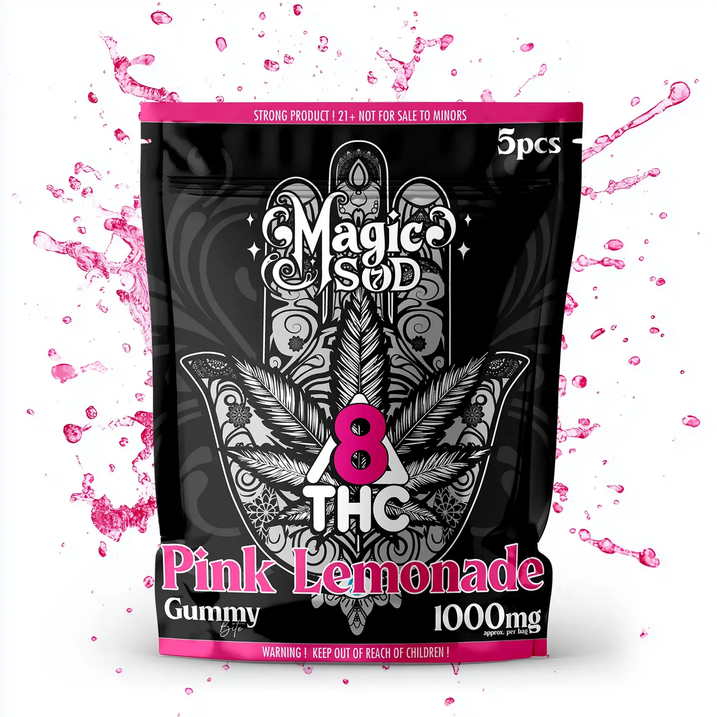 MAGICSOD D8 THC Pink Lemonade Gummies (5pcs)
