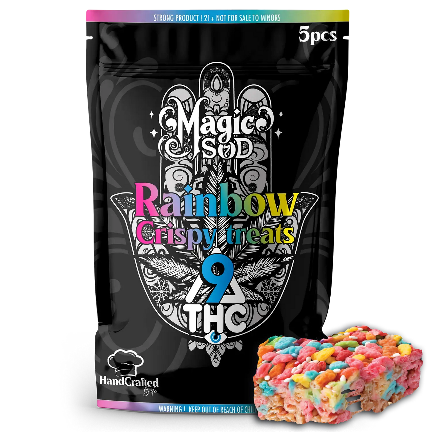 MAGICSOD Rainbow Crispy Treats Delta 9 THC 100mg