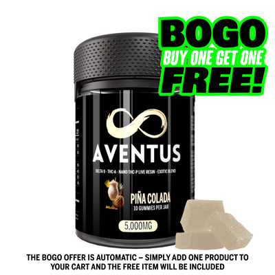 Aventus8 Exotic Blend Gummies – Piña Colada (5000mg, 10ct Jar)