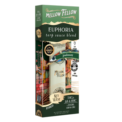 Mellow Fellow Euphoria Blend - Terp Sauce 1ml Disposable Spinner Vape - Jealousy (Hybrid)