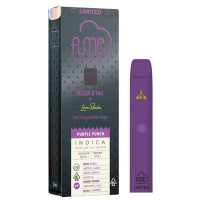 Fume Extracts Limited Delta 8 Live Resin Disposable 2G - Purple Punch (Indica)