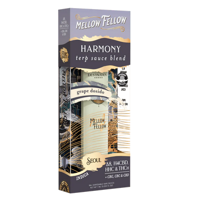 Mellow Fellow Harmony Blend - Terp Sauce 1ml Disposable Spinner Vape - Grape Dosidos (Indica)