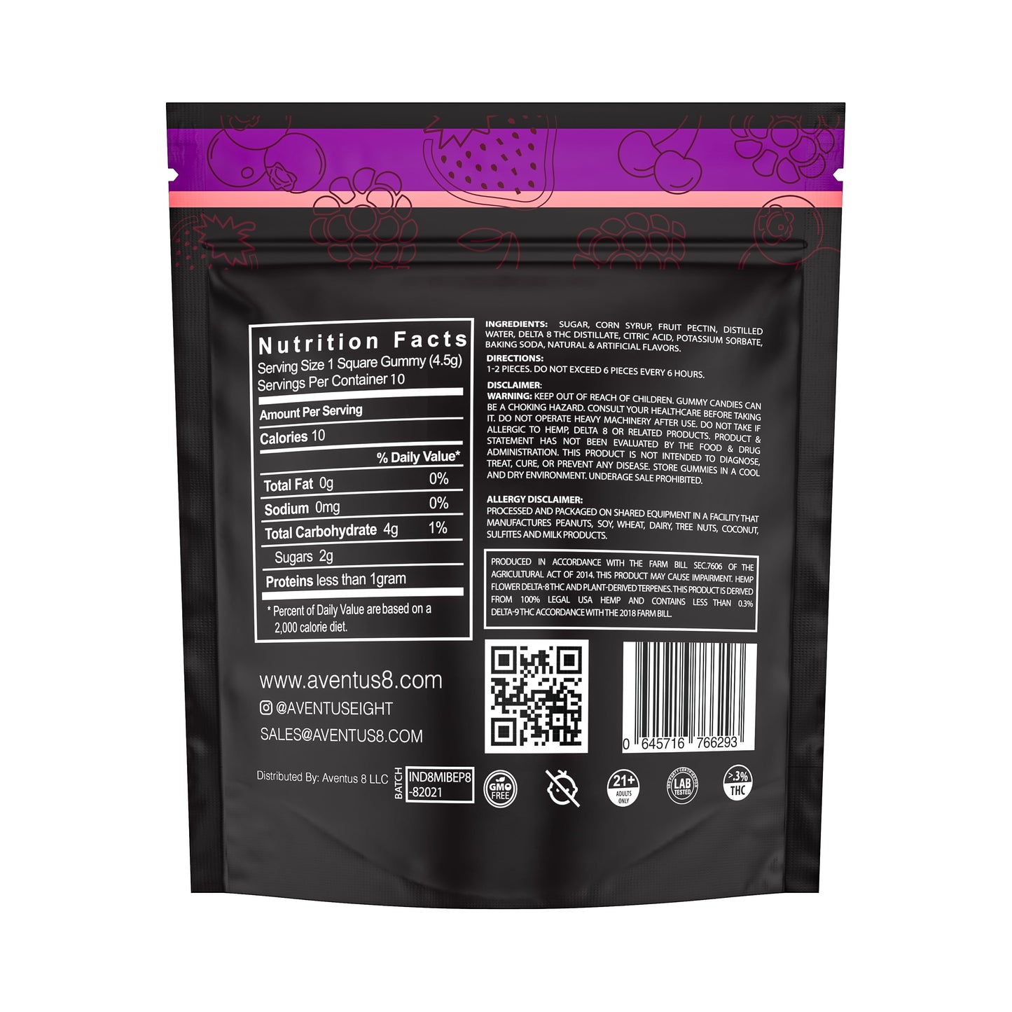 DELTA 8 THC INFUSED GUMMIES MIXED BERRY 600mg