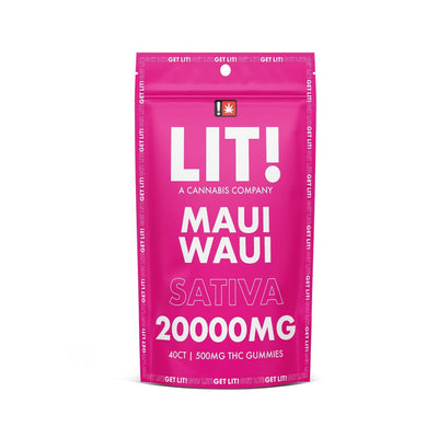 LIT THC Gummies 20000MG 40 Count -   Maui Waui Sativa