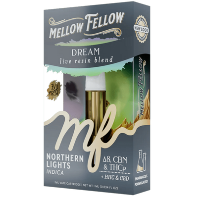 Mellow Fellow Dream Blend 1ml Live Resin Vape Cartridge - Northern Lights (Indica)