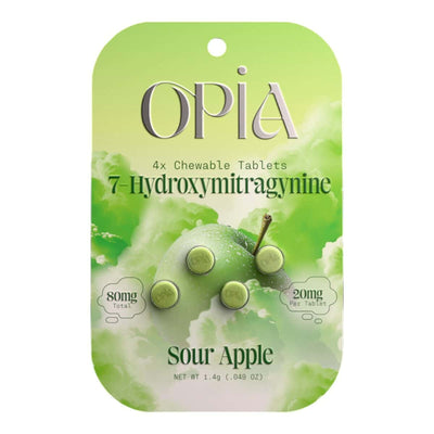 Opia 7 HYDROXYMITRAGYNINE Kratom -  Sour Apple - 4 Tablets 80mg