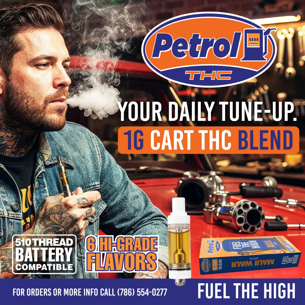 Petrol THC Blend Cartridge | 1G Premium Vape Cartridge | Sour Diesel - Sativa