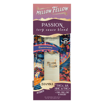 Mellow Fellow Passion Blend - Terp Sauce 1ml Disposable Spinner Vape - Flavorwave (Hybrid)