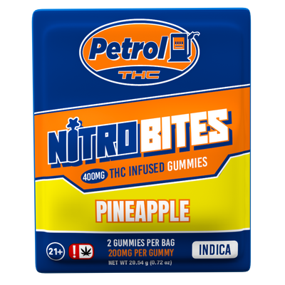 Petrol THC Nitro Bites Gummies | 400MG THC Infused Gummies | Pineapple - Indica