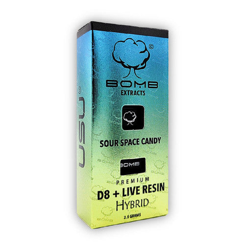 BOMB EXTRACTS (D8 + LIVE RESIN) DISPOSABLE VAPE SOUR SPACE CANDY